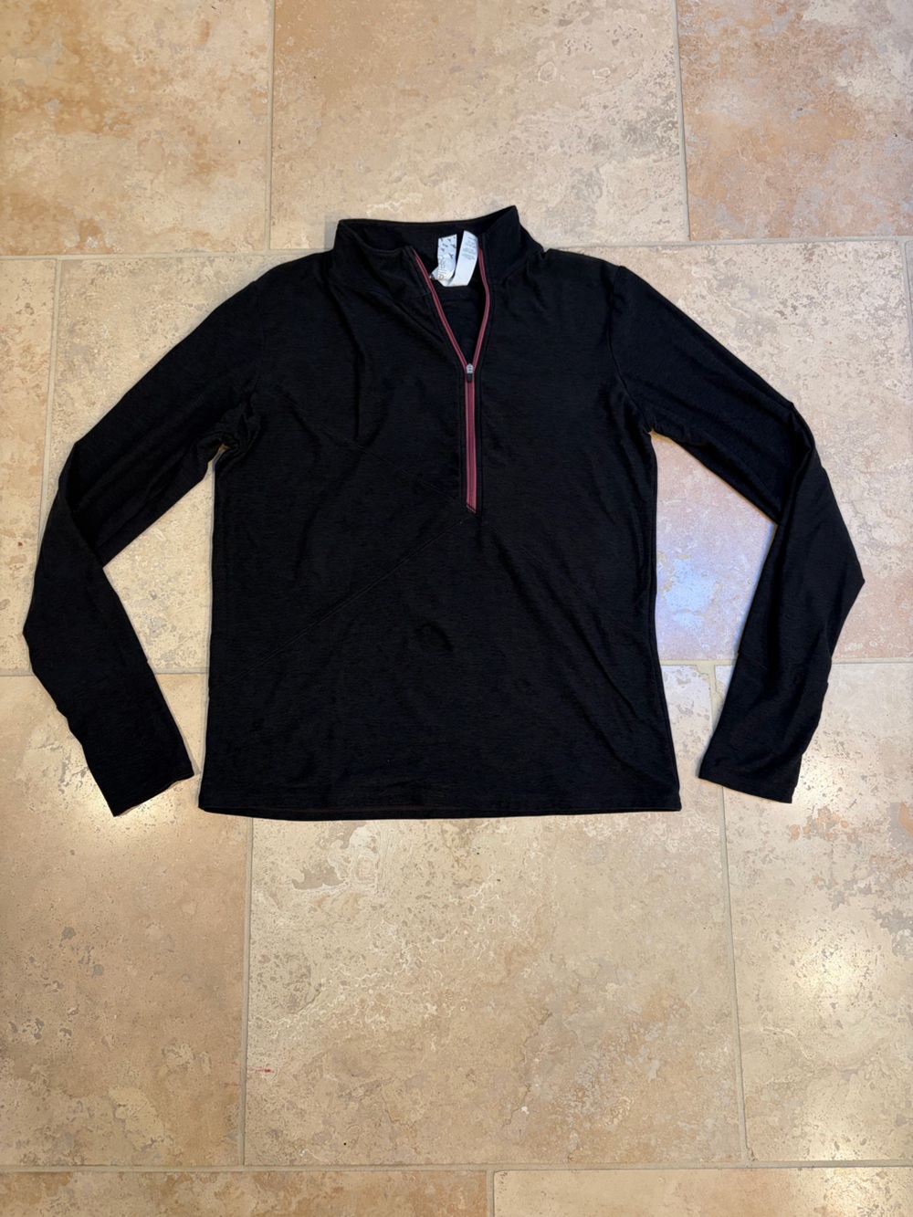 oiselle women’s lux half Zip Pullover Heather Black